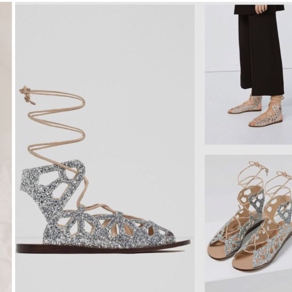 Zara Roman Lace-Up Sandals - Picture 2 of 3